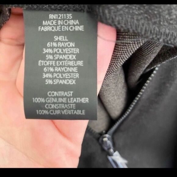 STELLA & JAMIE RIO LEATHER MIX MEDIA STITCH DRESS - Picture 6 of 6